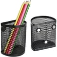 thumbnail image 1 of 2-Pack Black Mesh Magnetic Pencil Holder, Heavy-Duty Metal desktop Storage, office Pen Holder for desk, desk Organizer Pen Holder, Magnetic Pen Holder, Pen Cup Holder for desk,, 1 of 6