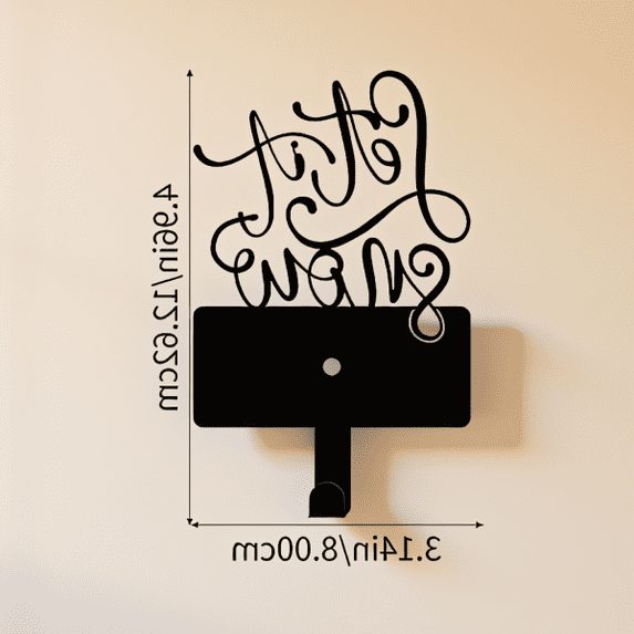 2-Pack Black Metal Wall Hooks Multi-Function Key and Belt Hanger Rack ...