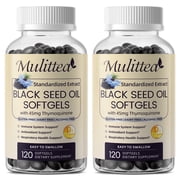 2 PackBlack Seed Oil Supplement, Cold Pressed Black Cumin Seed Oil, 120 Capsules