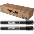 thumbnail image 1 of 2 Pack Black TN324K | A8DA130 Toner Cartridge Replacement for Bizhub C258 C308 C368, 1 of 6