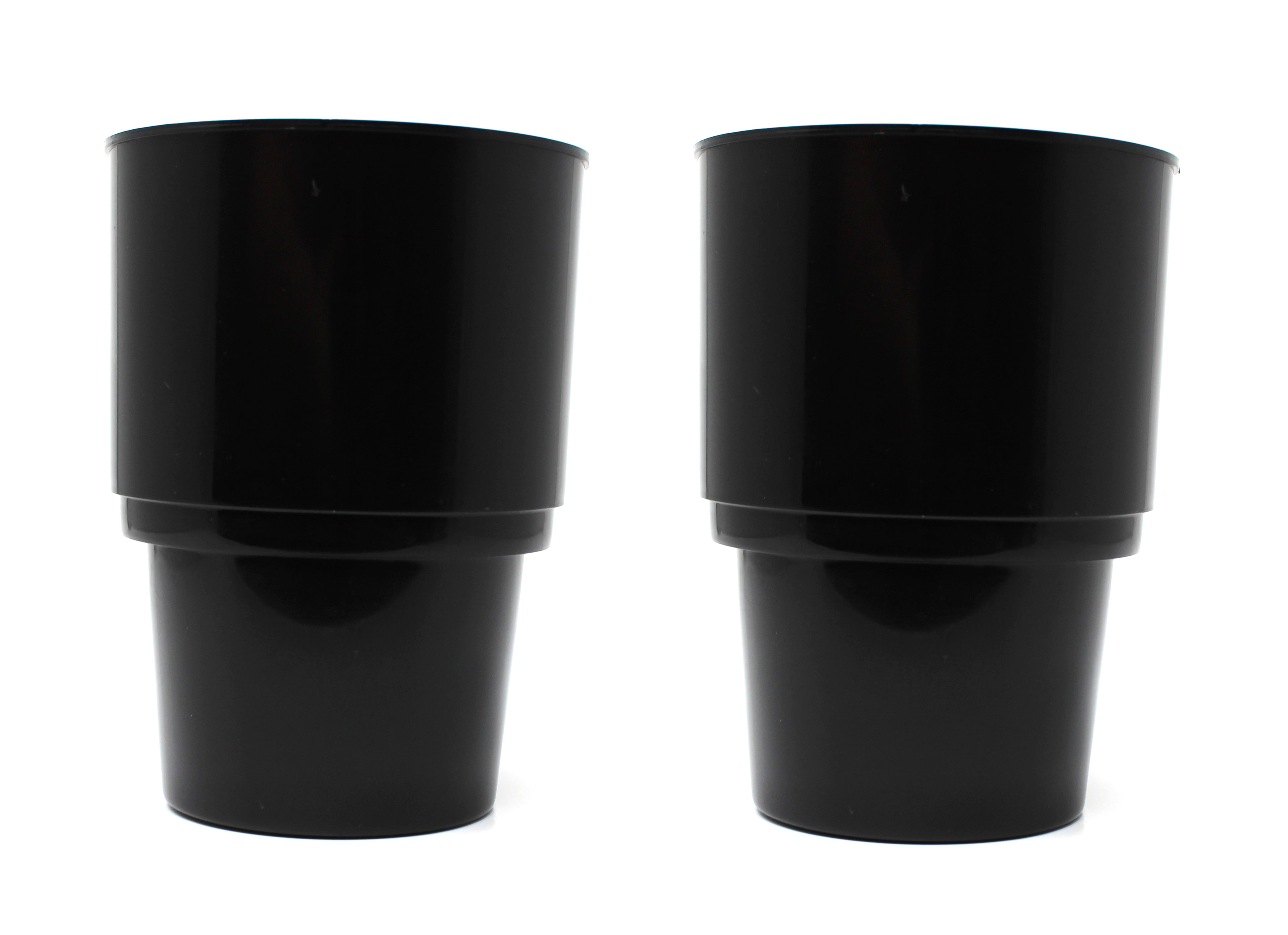2 Pack Black Universal Plastic Jumbo Drink Cup Holder Insert holds