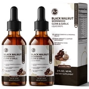 Black Walnut Wormwood Liquid Extract with Dropper, Herbal Supplement, for Digestive Balance and Gut Cleanse Health Support, 2 fl oz2 Pack