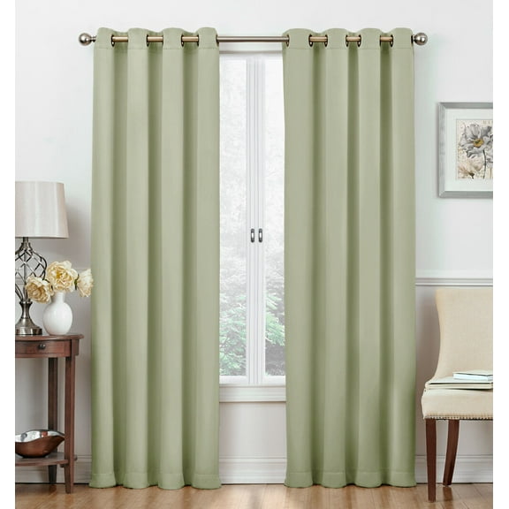 2 Pack Blackout Grommet Top Hotel Curtains, Cozy and Elegance