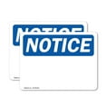 thumbnail image 1 of (2 Pack) Blank Write-On OSHA Notice Sign 5 Inch X 3.5 Inch Vinyl Label Decal Sticker Weather Resistant, UV Protected for Workplace, Business, and Construction Site, Made in the USA, 1 of 7