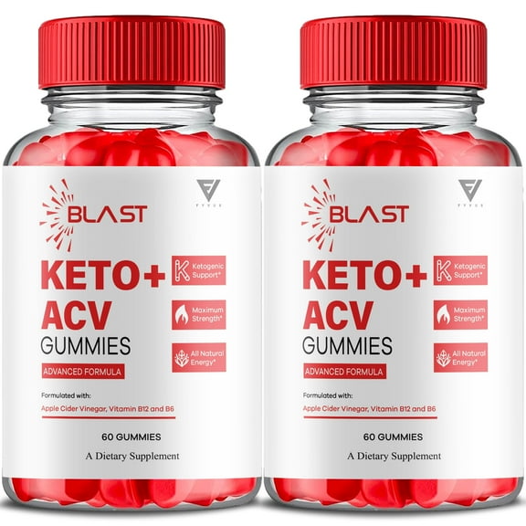 (2 Pack) Blast Keto ACV Gummies BlastKeto Advanced Gummy Supplement (120 Gummies)