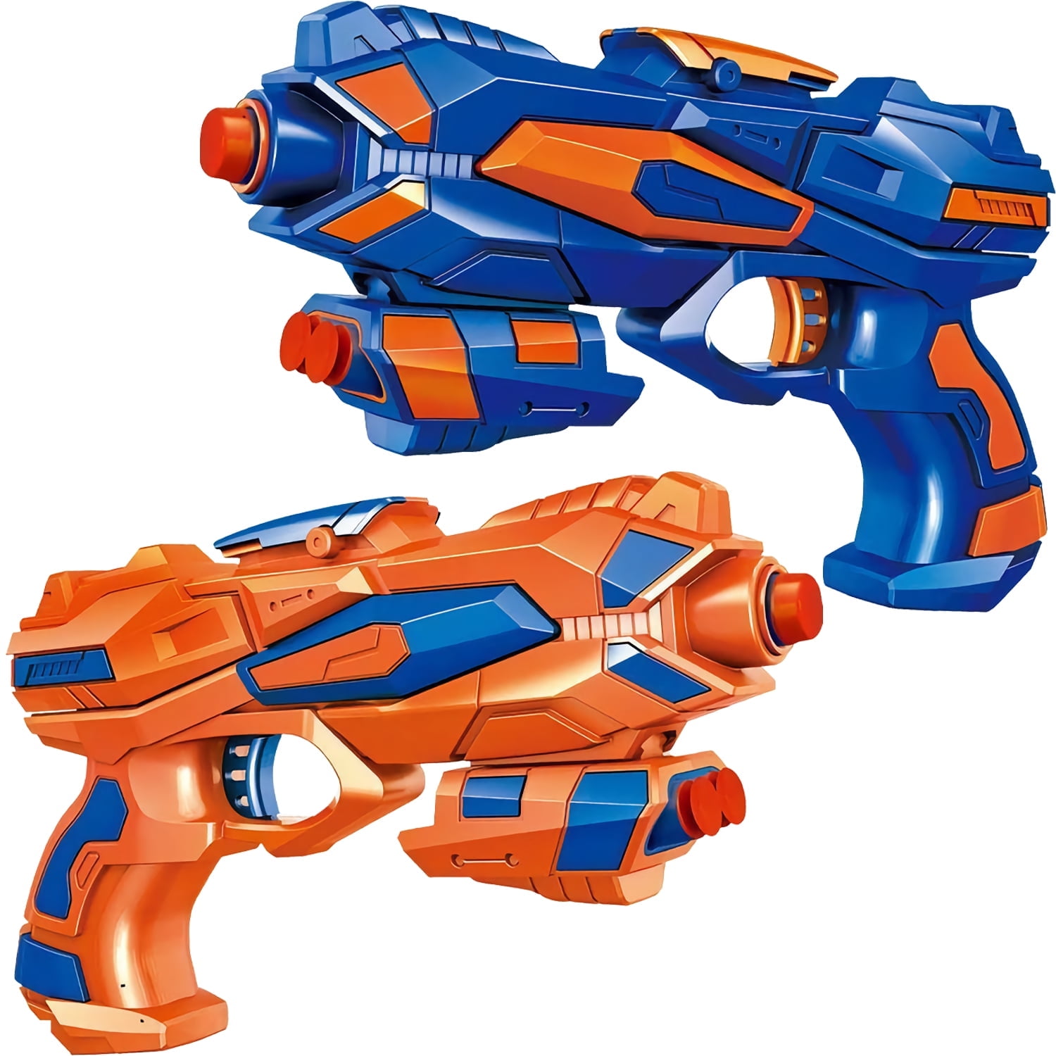 2 Pack Blaster Colorful Toy Guns with 60 Soft Dart Soft Bullet for Children Birthday Gift