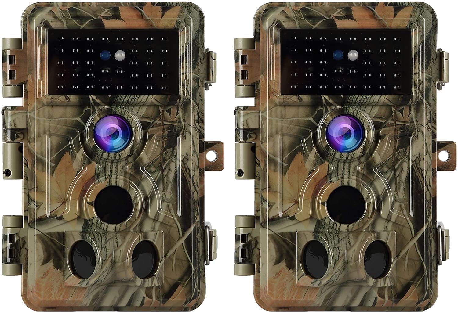 2-Pack BlazeVideo Professional Game Trail & Deer Hunting Camera 24MP 1296P H.264 MP4 Video No Glow Night Vision 0.1S Trigger Motion Activated Waterproof for Outdoor Wildlife Tracking & Home Security