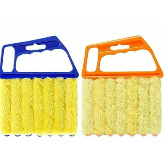 2-Pack Blind Cleaner Brush Set | Venetian Blind Duster Tool | Washable Slat Cleaner for Windows | Ergonomic Household Cleaning Supplies