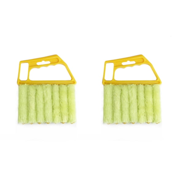 2-Pack Blind Cleaner Tool, Mini Blind Duster Brush for Venetian Blinds - 7-Slat Handheld Cleaner, Washable Cotton Bristles, Quick Blind Cleaning