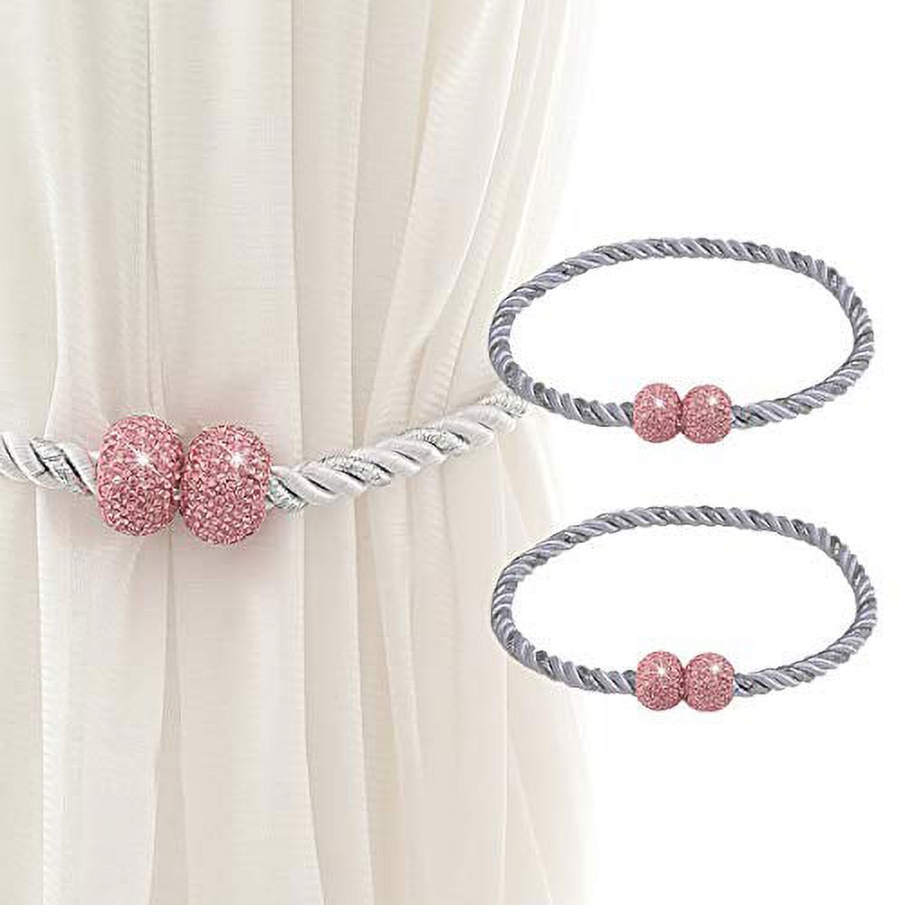 2 Pack Bling Curtain Tiebacks Decorative Rope Holdbacks