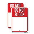 thumbnail image 1 of (2 Pack) Do Not Block Custom No Parking Text Here | 18" X 24" Heavy-Gauge Aluminum Sign | Rust Free Aluminum, Weather Resistant, Waterproof, Fade Resistant, 2 Pre-drilled Holes, 1 of 4