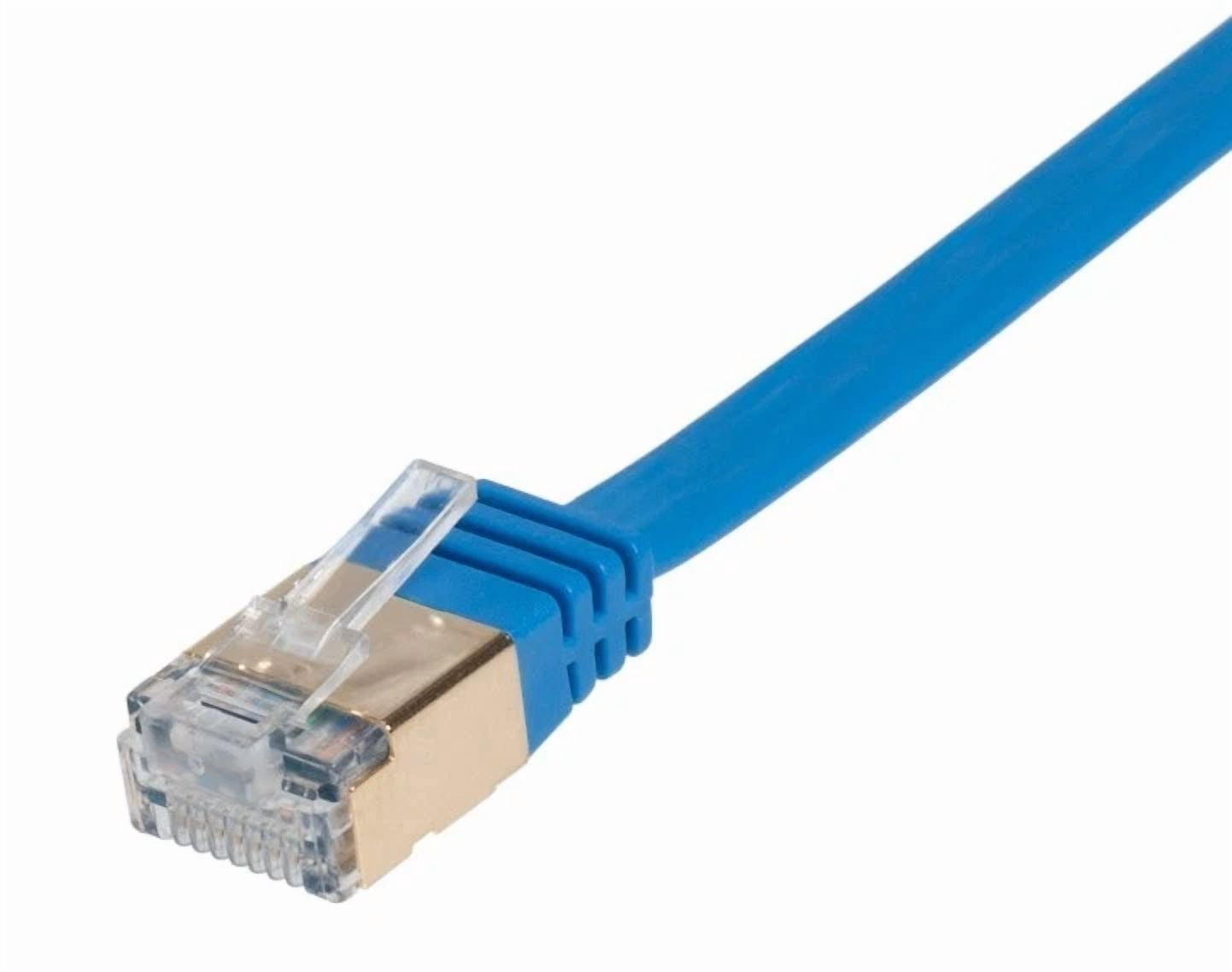 Cat7 Ethernet Cable 2 pack of 30FT Copper Shielded RJ45 Cord for Router, PC, Gaming, Servers, PoE Security Cameras, Smart TVs, 10Gbps 600MHz High-Speed Network Patch, Blue, Cables Direct Online