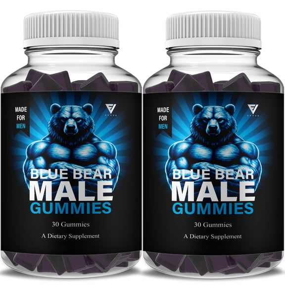 (2 Pack) Blue Bear Male Gummies, BlueBear Support Supplement (60 Gummies)