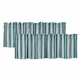 thumbnail image 1 of 2 Pack Blue Green Striped Valances for Windows Bedroom Living Room Window Treatments, Modern Stripes Art Watercolor Rod Pocket Valance Drapes Short Kitchen Curtains Over Sink 60"x18", 1 of 8