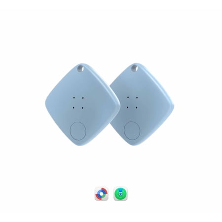 OTIC iOS and Android Air Tracker Tags 2 Pack, Rechargeable Android Tracker Tags Bluetooth Key Finder Compatible with iOS and Android for Keys, Luggage and More