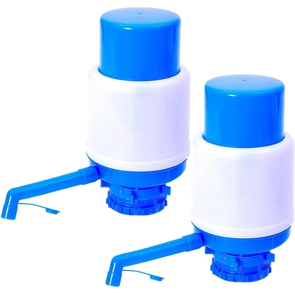 2 Pack Blue Portable Manual Water Pump for 5 Gallon Bottle, Water Jug Dispenser Bottle Pump Drinking Water Pump, Hand Press Water Cooler Dispenser for 2-6 Gallon, for Outdoors&Indoors