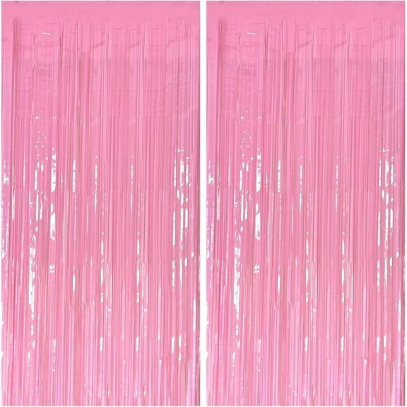 2 Pack Blue Streamers Party Decorations Fringe Backdrop Ocean Themed Party Tinsel Foil Curtain Backdrop Glitter Blue Birthday Baby Shower Bachelorette Decorations Supplies