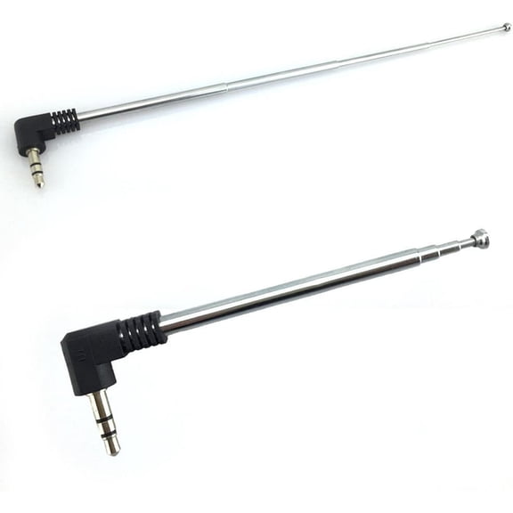 2 Pack Bluetooth Speaker Antenna Replacement Telescoping 3.5mm FM Radio Antenna with 1/8 inch Jack Plug Connector for Retro Bluetooth Speakers Vintage Decor Wireless Mini Speaker ANT Port