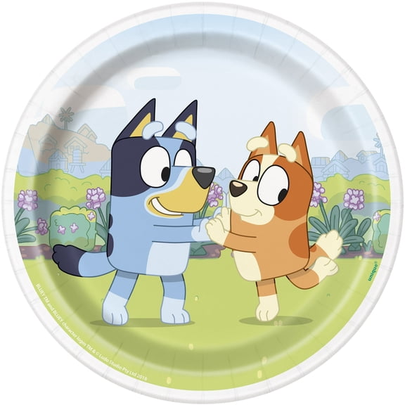 ( 2 Pack ) Bluey 7" Round Plates, 8ct