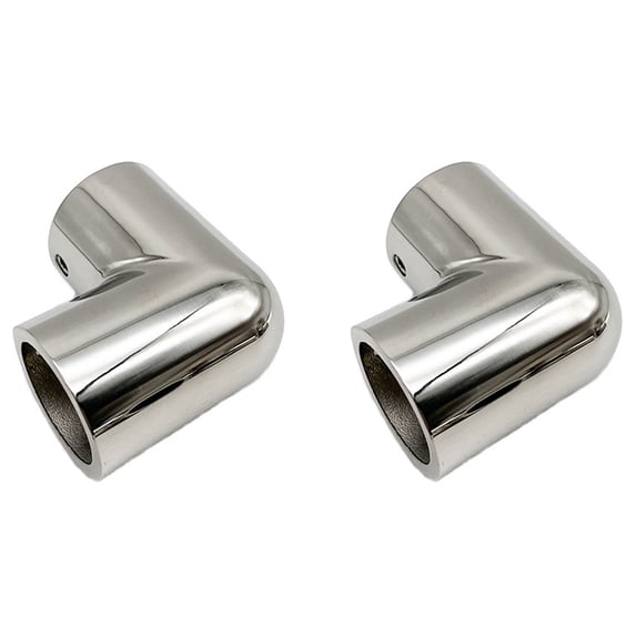 2-Pack Boat Hand Rail Fitting 316 Stainless Steel 25mm 90-Degree Elbow ...