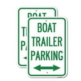 thumbnail image 1 of (2 Pack) Boat Trailer Parking (With Bidirectional Arrow Symbol) | 18" X 24" Heavy-Gauge Aluminum Sign | Rust Free Aluminum, Weather Resistant, Waterproof, Fade Resistant, 2 Pre-drilled, 1 of 4