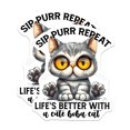 thumbnail image 1 of (2 Pack) Boba Cat Magnets - Sip Purr Repeat - Cute Cat Accessories - 5" On Longest Side - Premium Magnet - for Cars, Refrigerators, Toolboxes, Lockers - Made in USA - MAG14585, 1 of 7