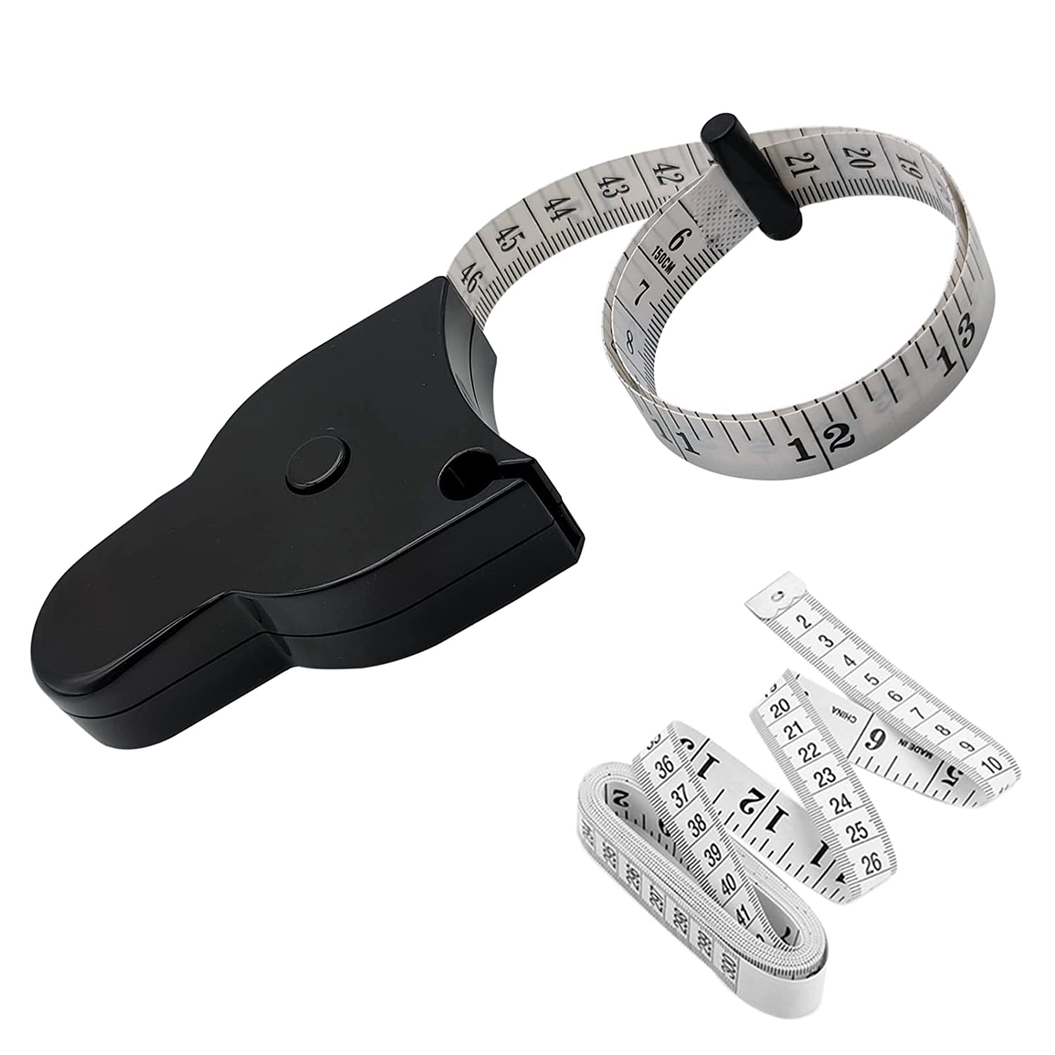 2 Pack Body Measure Tape 60 Inch (150cm), Retractable Automatic Measuring Tape for Body, Lock