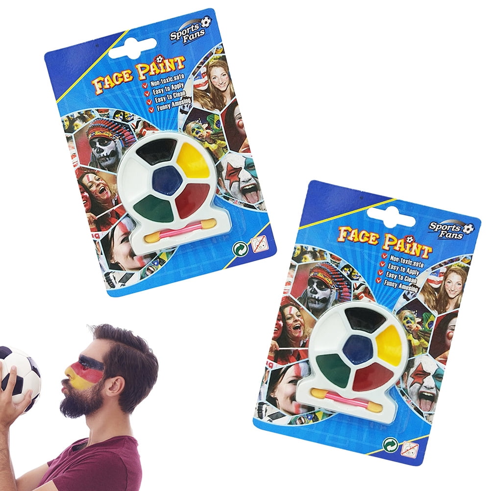 2 Pack Body Paint Makeup Facial Painting Pigment for Football Events