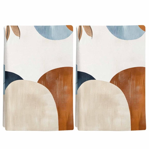 2 Pack Bohemian Nordic Kitchen Towels Simple Colorful Abstract Leaves Decorative Dish Towel Sets Absorbent Quick Dry Hand Cloths Tea Towels for Cooking Baking Farmhouse Gifts 18x28in