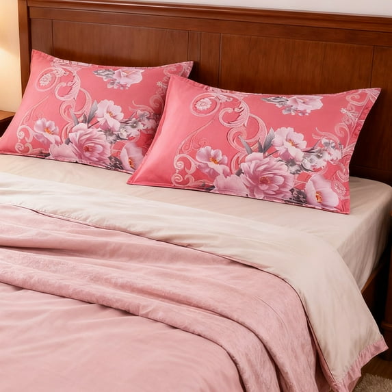 2-Pack Bohemian Pillowcases Ethnic Print Pillow Covers Breathable Polyester Bedding for Bedroom Sofa Home Decor(C)