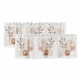 thumbnail image 1 of 2 Pack Boho Nordic Valance for Window Abstract Modern Watercolor Leaf Color Block Kitchen Valance Rod Pocket Short Curtain Topper Decorative Window Treatment for Living Room Bedroom 54"x18", 1 of 8