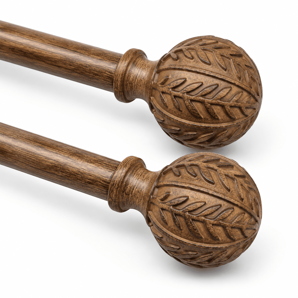 Window Grill Rods 2 Pack Boho Wood Curtain Rods For Windows 48 To 84 Inch 1