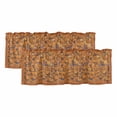 thumbnail image 1 of 2 Pack Boho Yellow Flowers Valances for Windows Bedroom Living Room Window Treatments, Spring Abstract Watercolor Floral Leaf Rod Pocket Valance Drapes Short Kitchen Curtains Over Sink 54"x18", 1 of 8