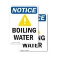 thumbnail image 1 of (2 Pack) Boiling Water Sign With Symbol OSHA Notice Sign 7 Inch X 10 Inch Vinyl Label Decal Sticker Weather Resistant, UV Protected for Workplace, Business, and Construction Site, Made, 1 of 7