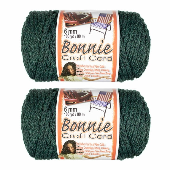 2 Pack Bonnie Macrame Cord - 6mm - 100 yd Lengths - Various Colors