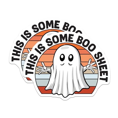 (2 Pack) Boo Sheet Magnets - Funny Halloween Decor - Spooky Ghost Fridge Magnets - 5" On Longest Side - for Cars, Fridges, Toolboxes - Made in USA - MAG5952