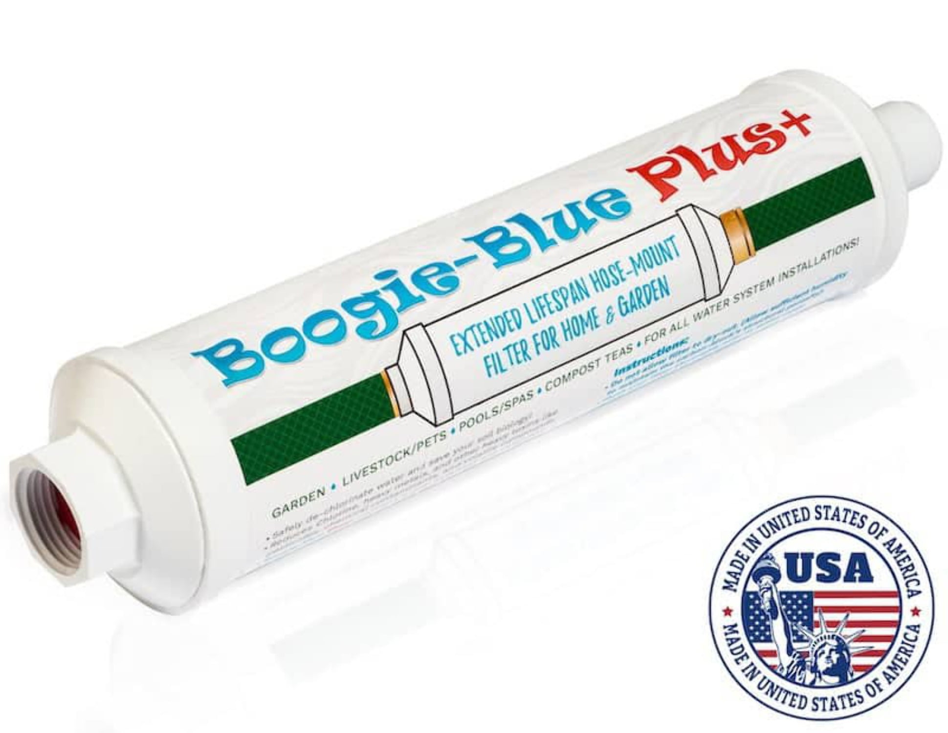 2-Pack, Boogie Blue Plus Garden Hose Water Filter, Outdoor  RV Use, 45k Gallon