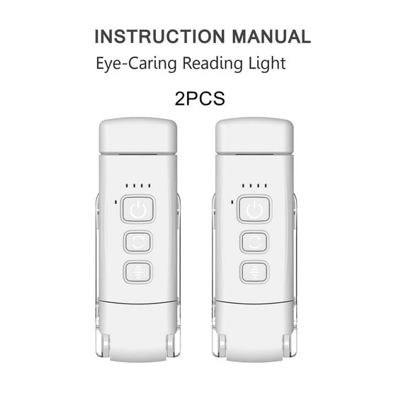 2-Pack Book Lights for Reading at Night, Portable Clip-on LED Reading Light, USB Rechargeable Book Light for Reading in Bed, 30/60-min Timer, 3 Amber Colors, 5 Brightness Dimmable