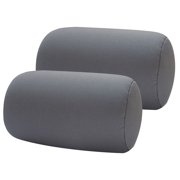 2 Pack Bookishbunny Micro Bead Roll Bed Chair Car Cushion Neck Head Soft Support Back Pillow