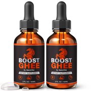 2 Pack Boost Ghee   Health Support with Natural Ingredients to Support Steady Energy, Stamina & Drive | Daily Formula in Easy-to-Take Drops, 30 Day Supply 60 Servings