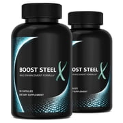 2 Pack Boost Steel X Male Pills Advanced Formula*, Boost SteelX Dietary Supplement - 180 Count