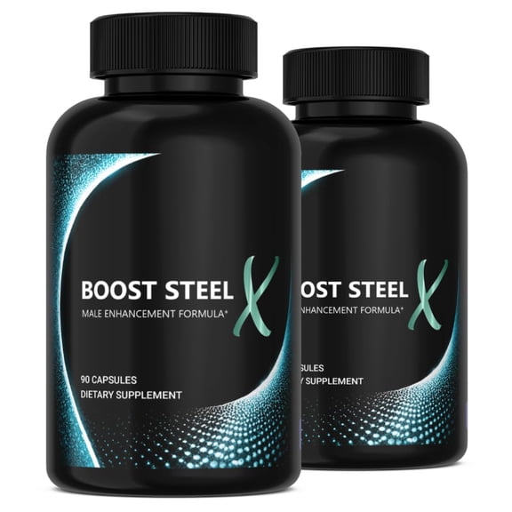 (2 Pack) Boost Steel X Male Pills Advanced Formula*, Boost SteelX Dietary Supplement - 180 Count