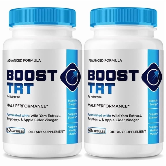 (2 Pack) Boost TRT Health Support with Natural Ingredients for Steady Energy, Stamina & Drive | Daily Formula in Easy-to-Take Capsules, 30 Day Supply (120 Capsules)