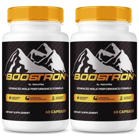 (2 Pack) Boostron – Original Boostron Formula with Ingredients to Help Maintain Lasting Energy, Support Performance & Daily Vitality | Just 2 Easy-to-Swallow Pills a Day (120 Capsules)