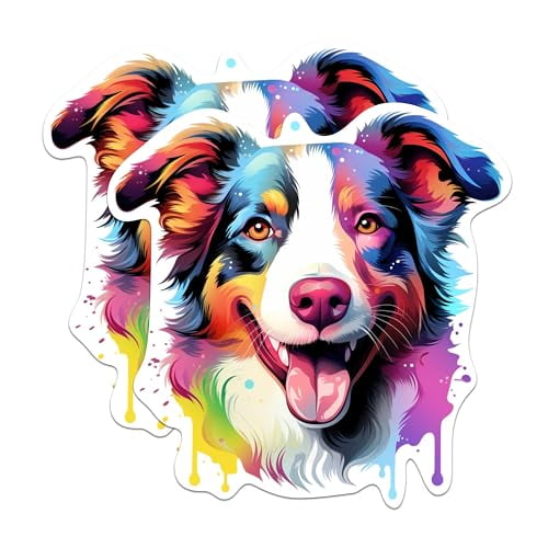 (2 Pack) Border Collie Dog Breed Magnets - 5 Inches On Longest Side - Choose from Over 100 Dog Breeds - for Cars, Refrigerators, Toolboxes - Made in USA - MAG1783