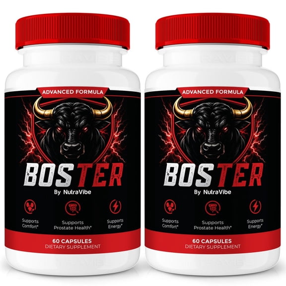 (2 Pack) Boster Capsules - Boster Prostate Support Formula with Natural Blend for Urinary Flow, Comfort & Balance | Easy-to-Swallow Daily Pills for Over-All Wellness (120 Capsules)