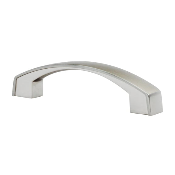 2 Pack Bow Style 3-3/4" Inch Center To Center Brushed Nickel Cabinet Hardware Pull / Handle