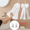 thumbnail image 1 of 2 Pack Bowknot Hanging Hand Dry Towels, Microfiber Hand Towels, Absorbent Super Soft Cute Hand Towels for Kitchen Bathroom Home Decor, 1 of 6