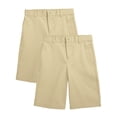 thumbnail image 1 of 2-Pack Boy's Stretch Slim Fit School Uniform Twill Shorts, 1 of 7