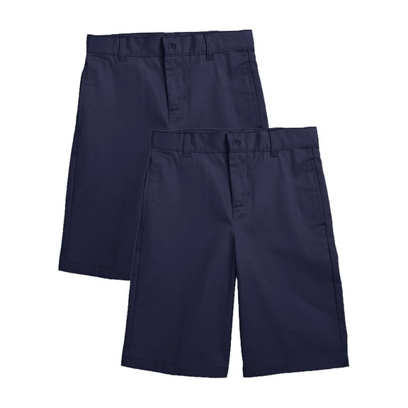 2-Pack Boy's Stretch Slim Fit School Uniform Twill Shorts